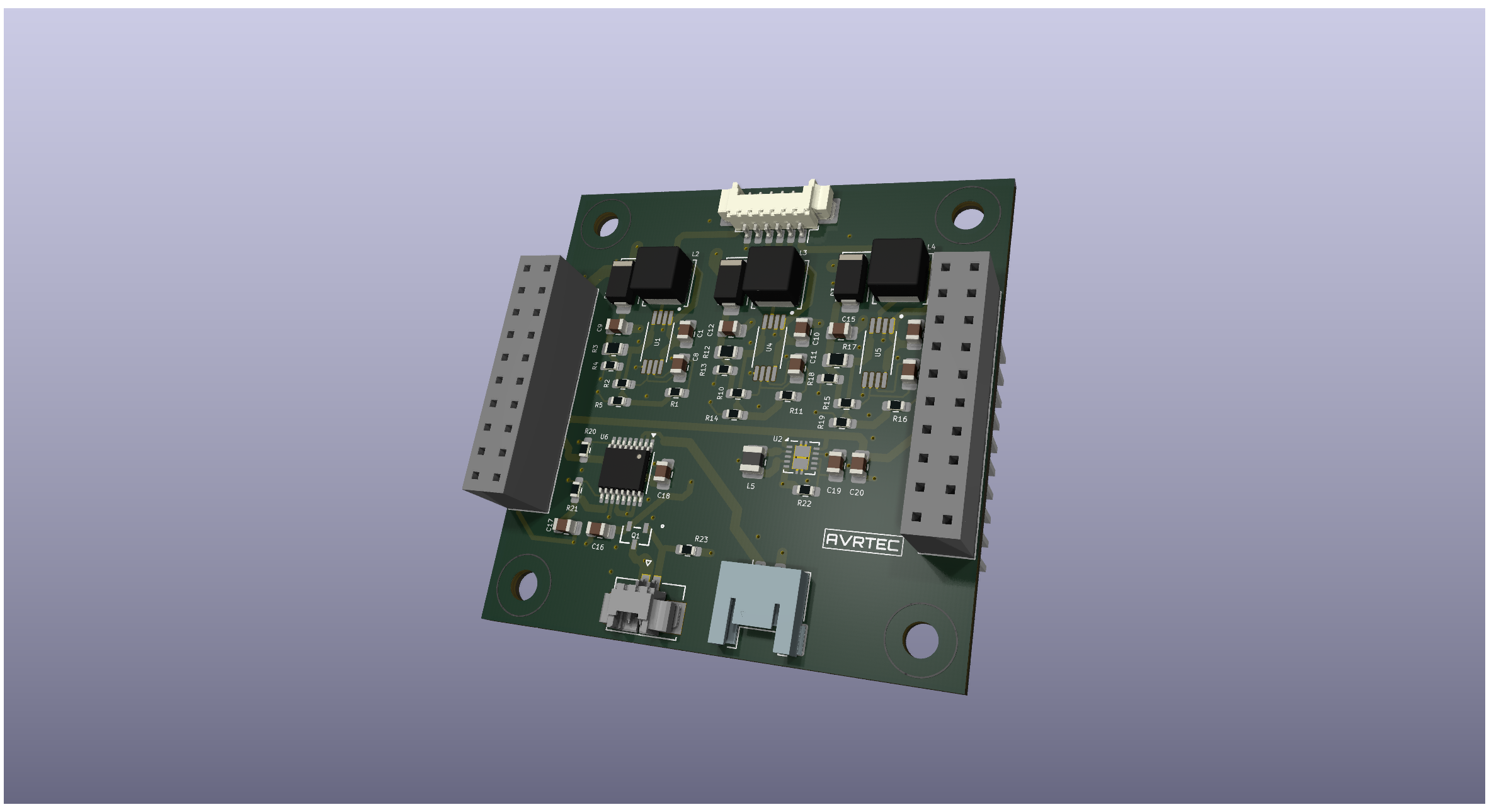 AVRTEC PCDU engineering model render